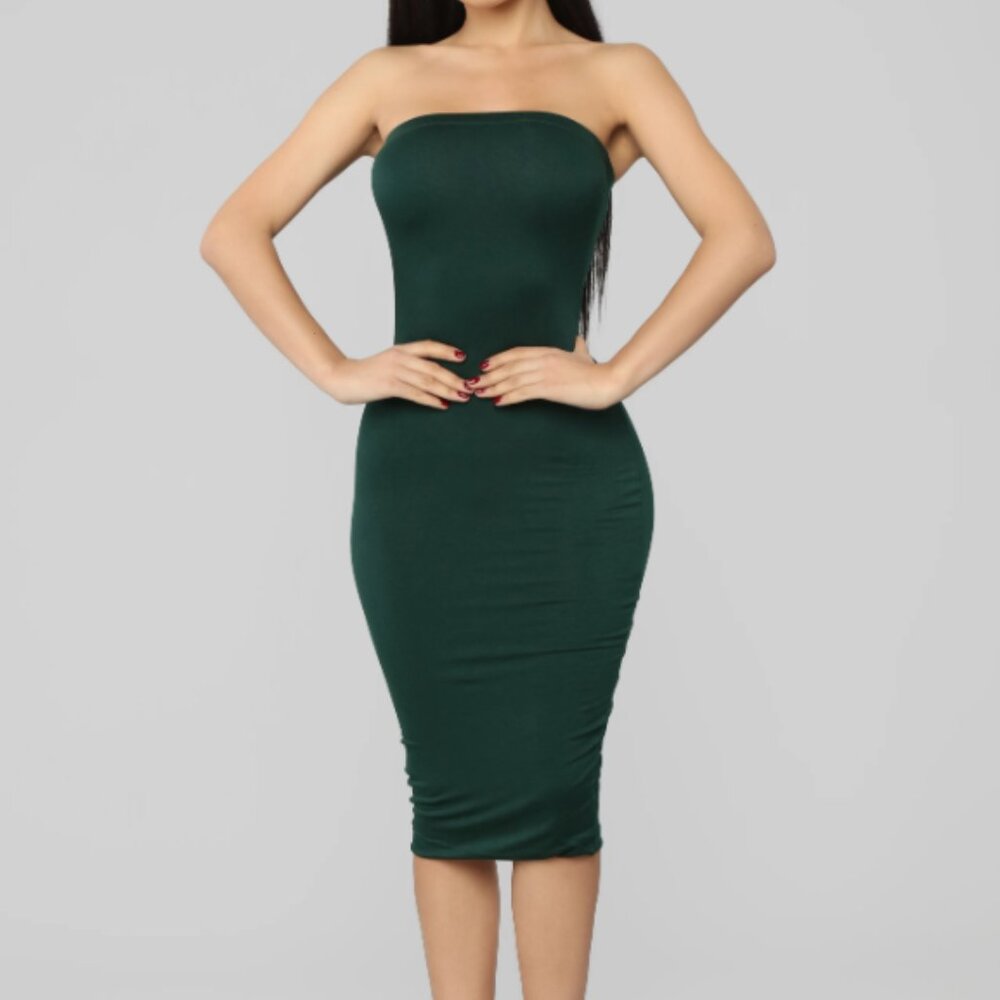 Anna Dress - Hunter Green